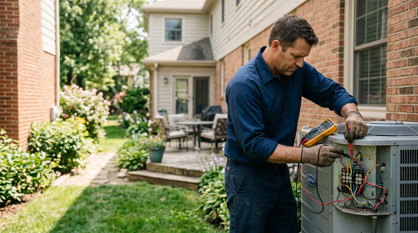 HVAC technician working near Sweetwater, OK